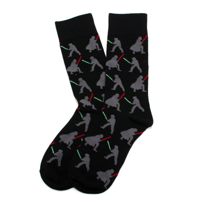 Star Wars LIGHTSABER Battle Dress Socks and Darth Vader Lapel Pin Gift Set by Cufflinks.com