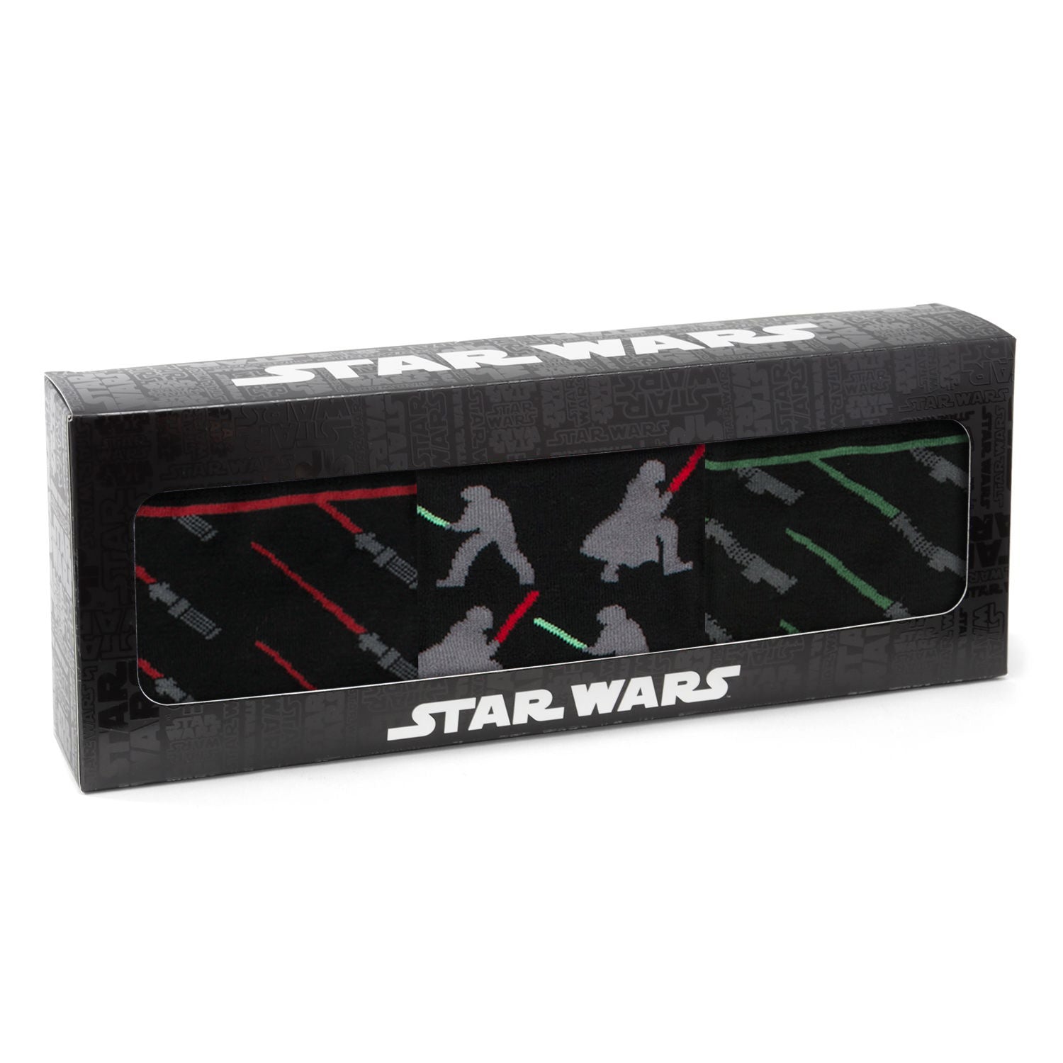 Star Wars LIGHTSABER Battle Dress Socks and Darth Vader Lapel Pin Gift Set by Cufflinks.com