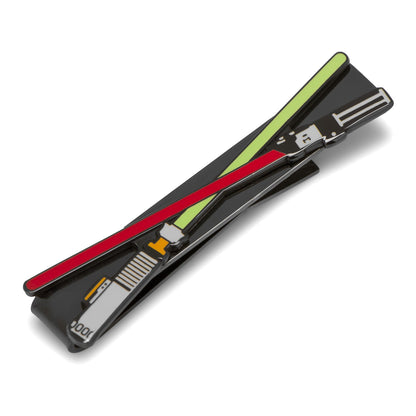 Star Wars Darth Vader and Luke Skywalker LIGHTSABER Battle Tie Bar by Cufflinks.com