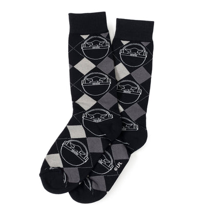 Star Wars Mandalorian 3-Pack Dress Sock and Mythosaur Lapel Pin Gift Set by Cufflinks.com