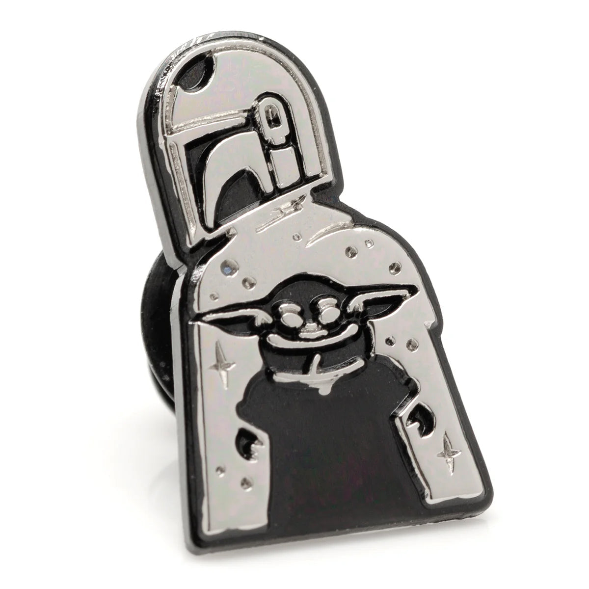 Star Wars Mandalorian and Grogu Gray Dress Socks and Lapel Pin Gift Set by Cufflinks.com