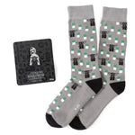 Star Wars Mandalorian and Grogu Gray Dress Socks and Lapel Pin Gift Set