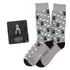 Star Wars Mandalorian and Grogu Gray Dress Socks and Lapel Pin Gift Set by Cufflinks.com