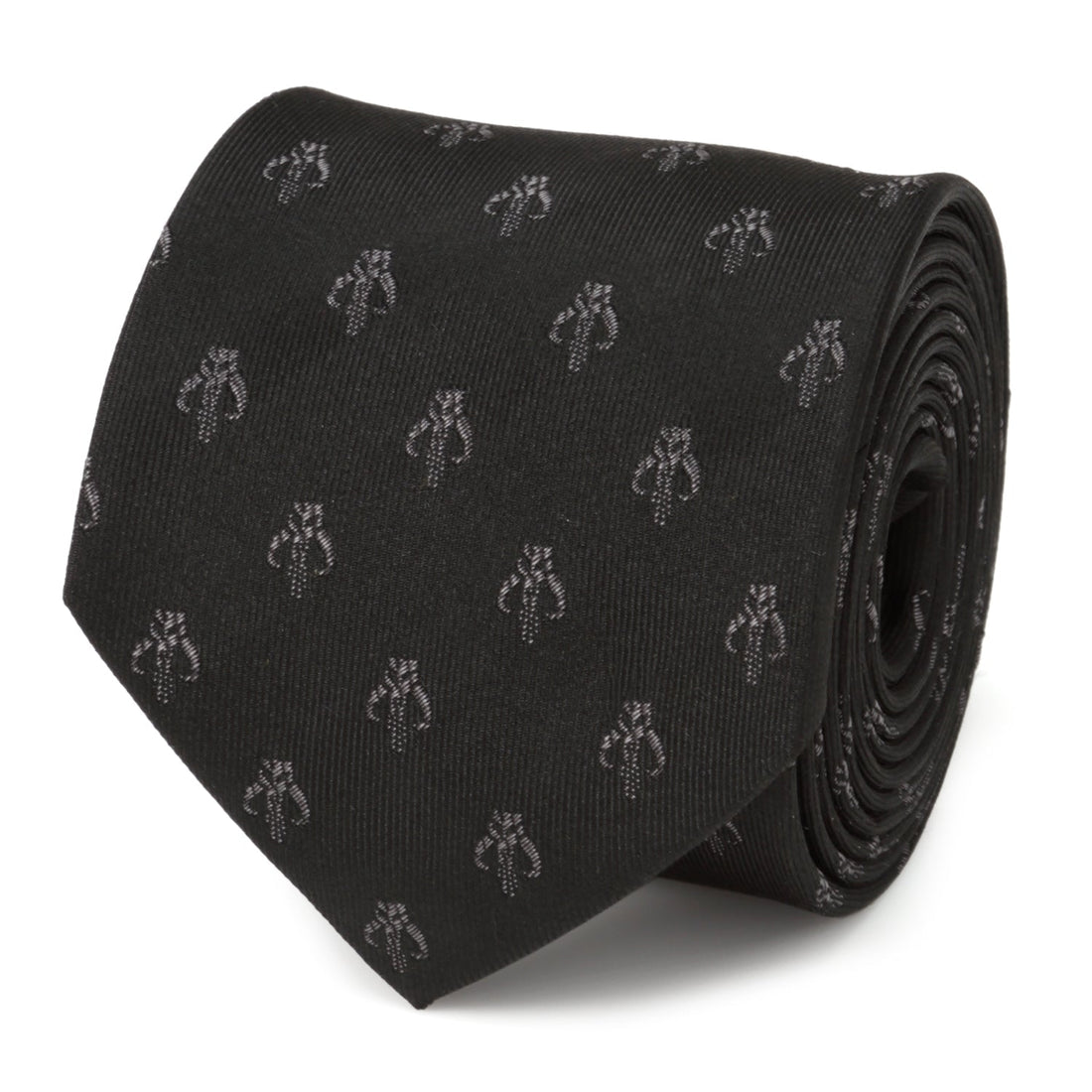 Star Wars Mandalorian Mythosaur Black Silk Tie  DestGlow