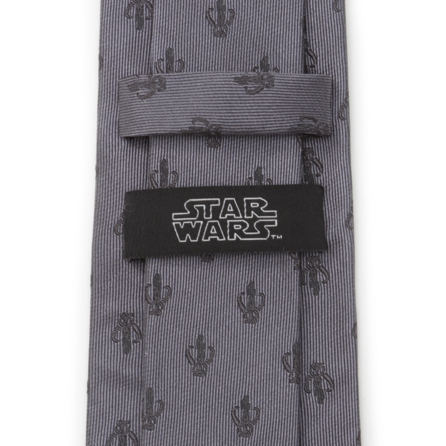 Star Wars Mandalorian Mythosaur Gray Silk Tie by Cufflinks.com