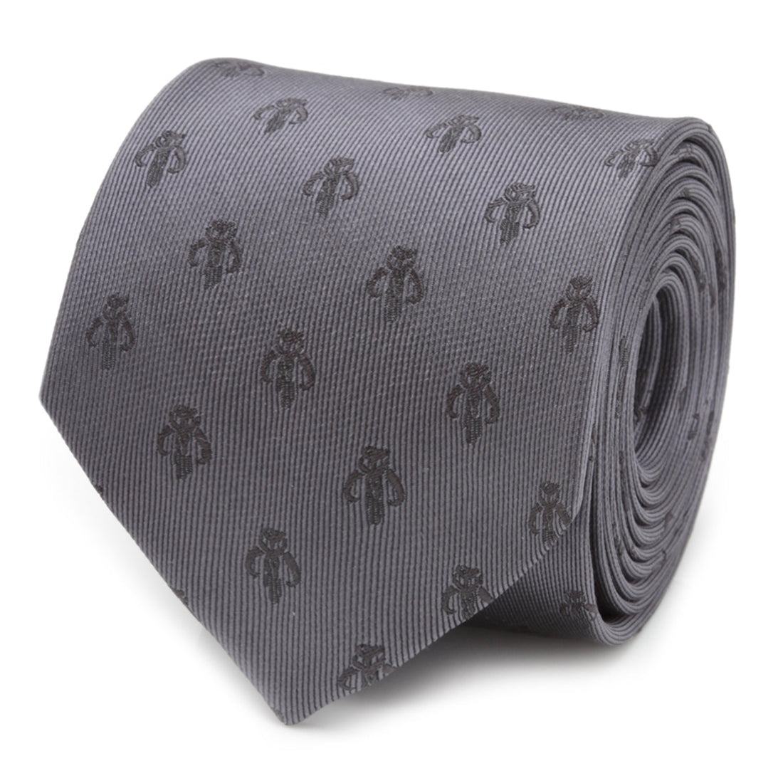 Star Wars Mandalorian Mythosaur Gray Silk Tie by Cufflinks.com