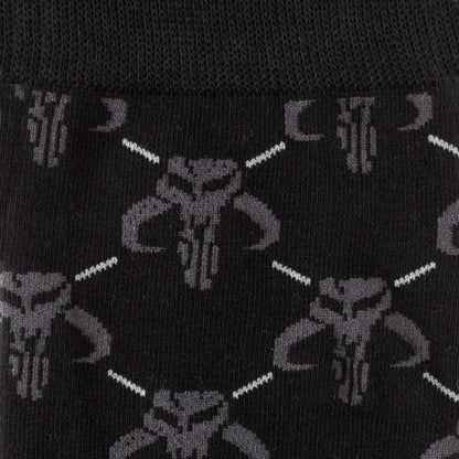 Star Wars Mandalorian Charcoal Gray Dress Socks and Mythosaur Lapel Pin Gift Set by Cufflinks.com