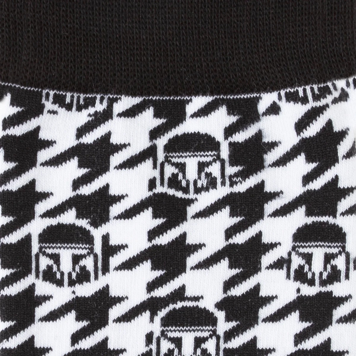 Star Wars Mandalorian Houndstooth Black and White Dress Socks and Lapel Pin Gift Set by Cufflinks.com