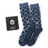 Star Wars Mandalorian Navy Checkered Dress Socks and Lapel Pin Gift Set by Cufflinks.com