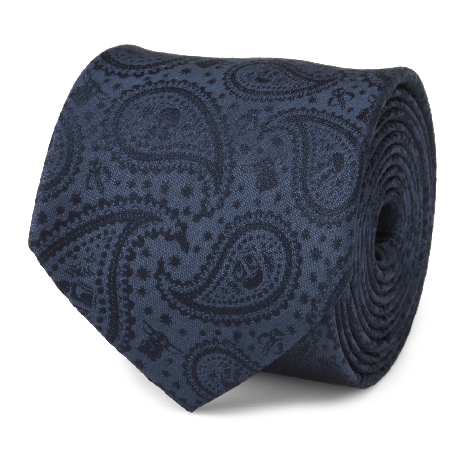 Star Wars Mandalorian and Grogu Navy Paisley Tie by Cufflinks.com