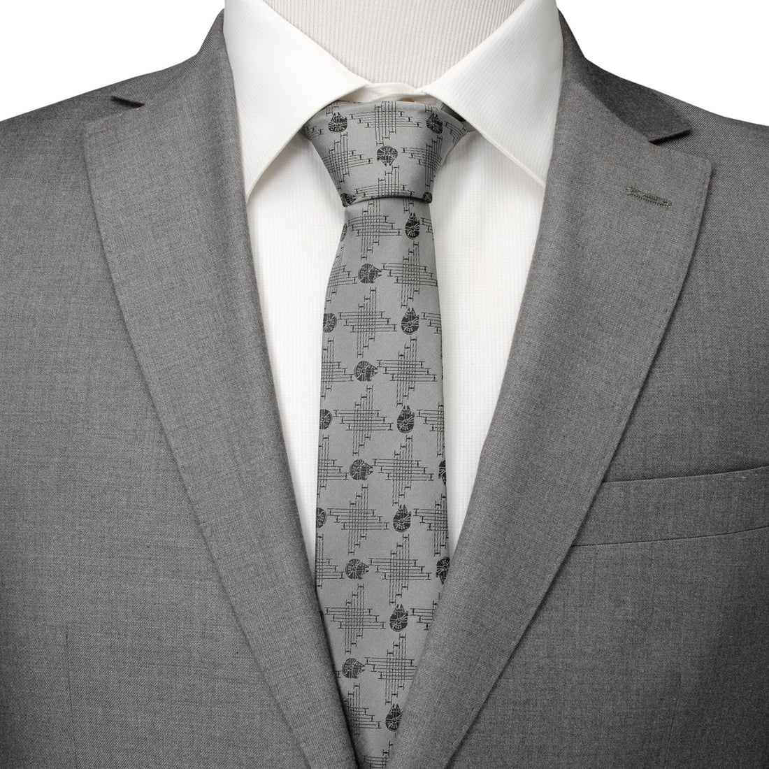 Star Wars Millennium Falcon Gray Tie by Cufflinks.com