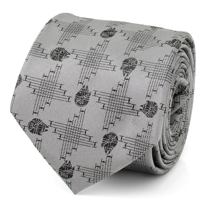 Star Wars Millennium Falcon Gray Tie by Cufflinks.com