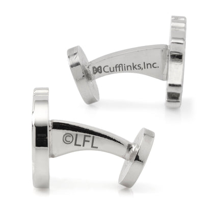 Star Wars Millennium Falcon Silver Inlaid Cufflinks by Cufflinks.com