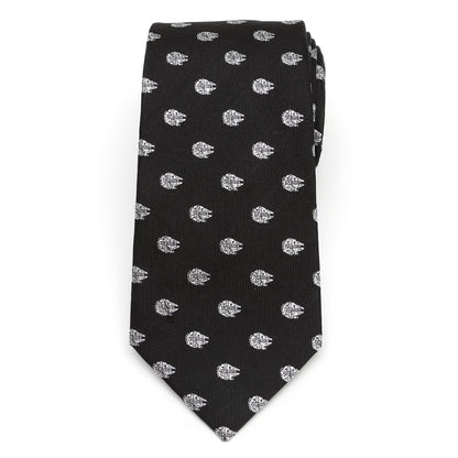 Star Wars Millennium Falcon Metallic Silver and Black Tie by Cufflinks.com