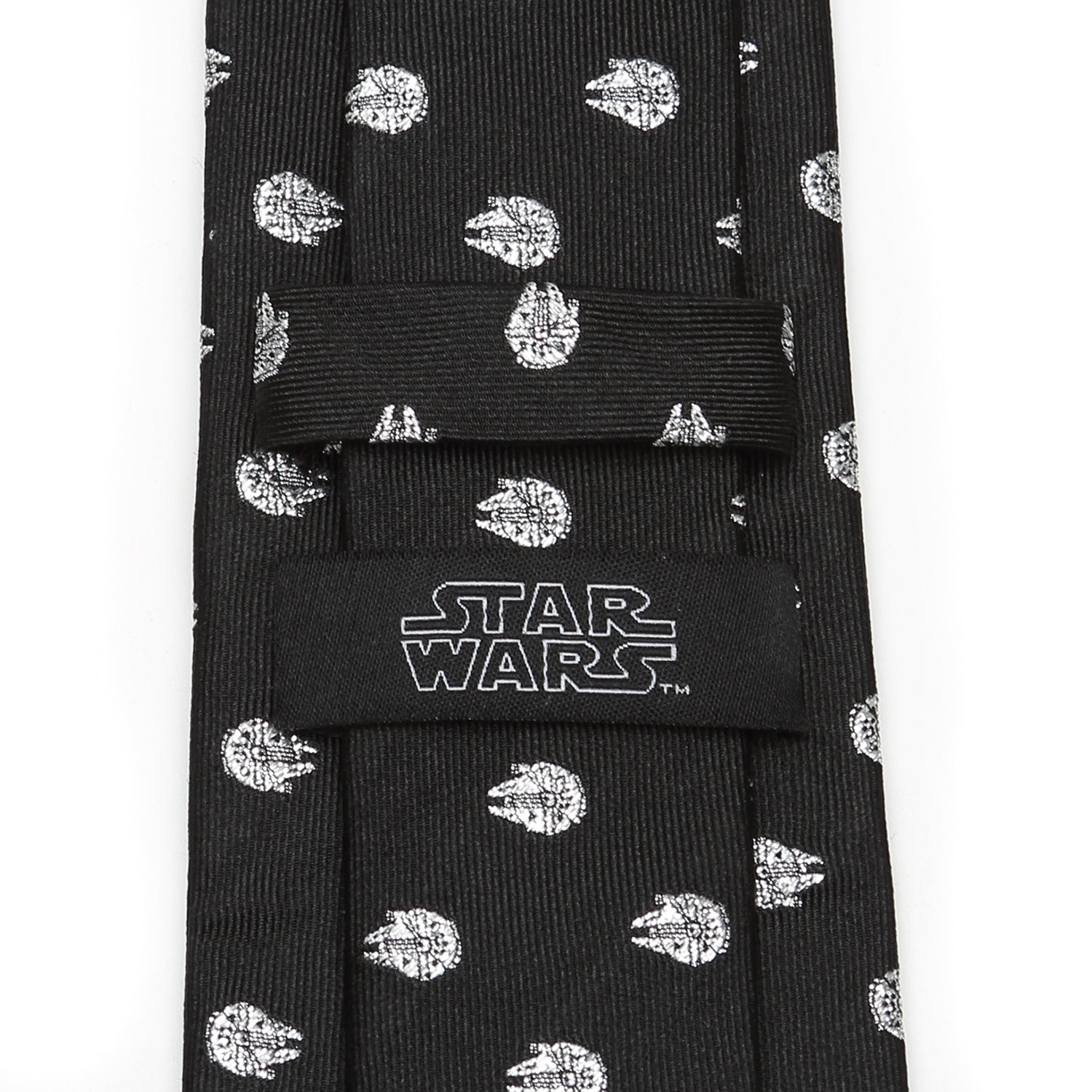 Star Wars Millennium Falcon Metallic Silver and Black Tie by Cufflinks.com