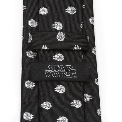 Star Wars Millennium Falcon Metallic Silver and Black Tie by Cufflinks.com