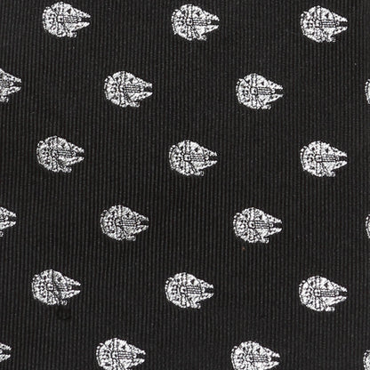 Star Wars Millennium Falcon Metallic Silver and Black Tie by Cufflinks.com