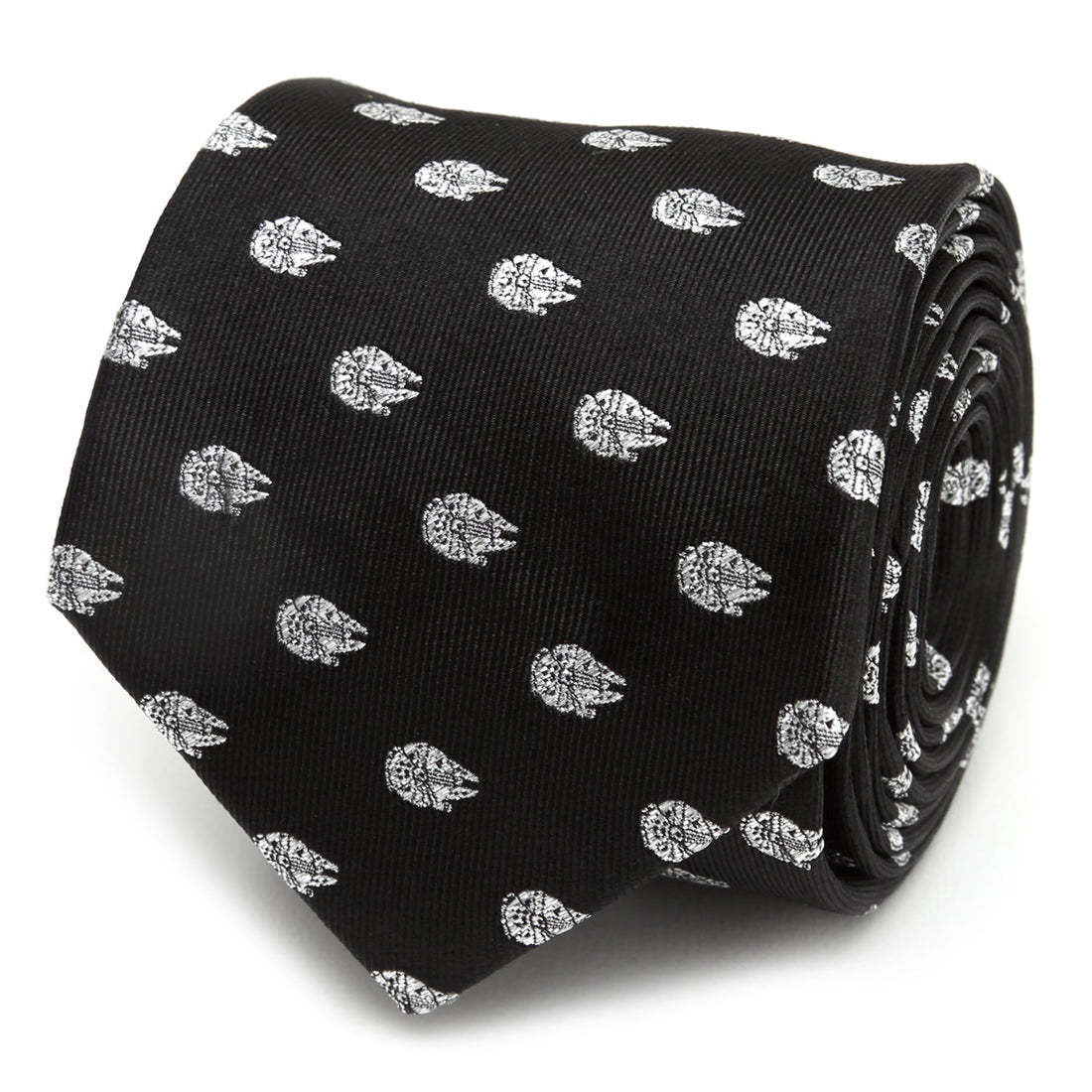 Star Wars Millennium Falcon Metallic Silver and Black Tie by Cufflinks.com