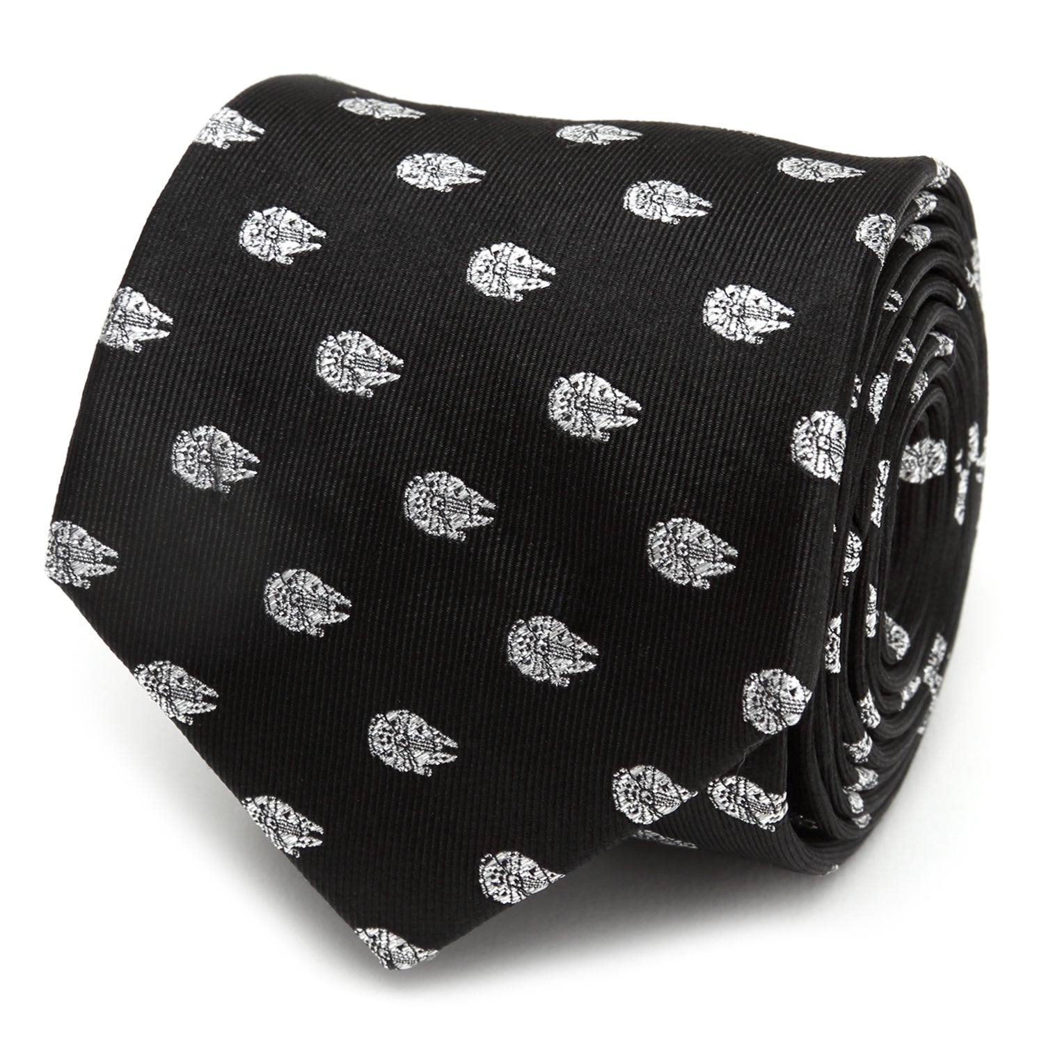 Star Wars Millennium Falcon Metallic Silver and Black Tie by Cufflinks.com