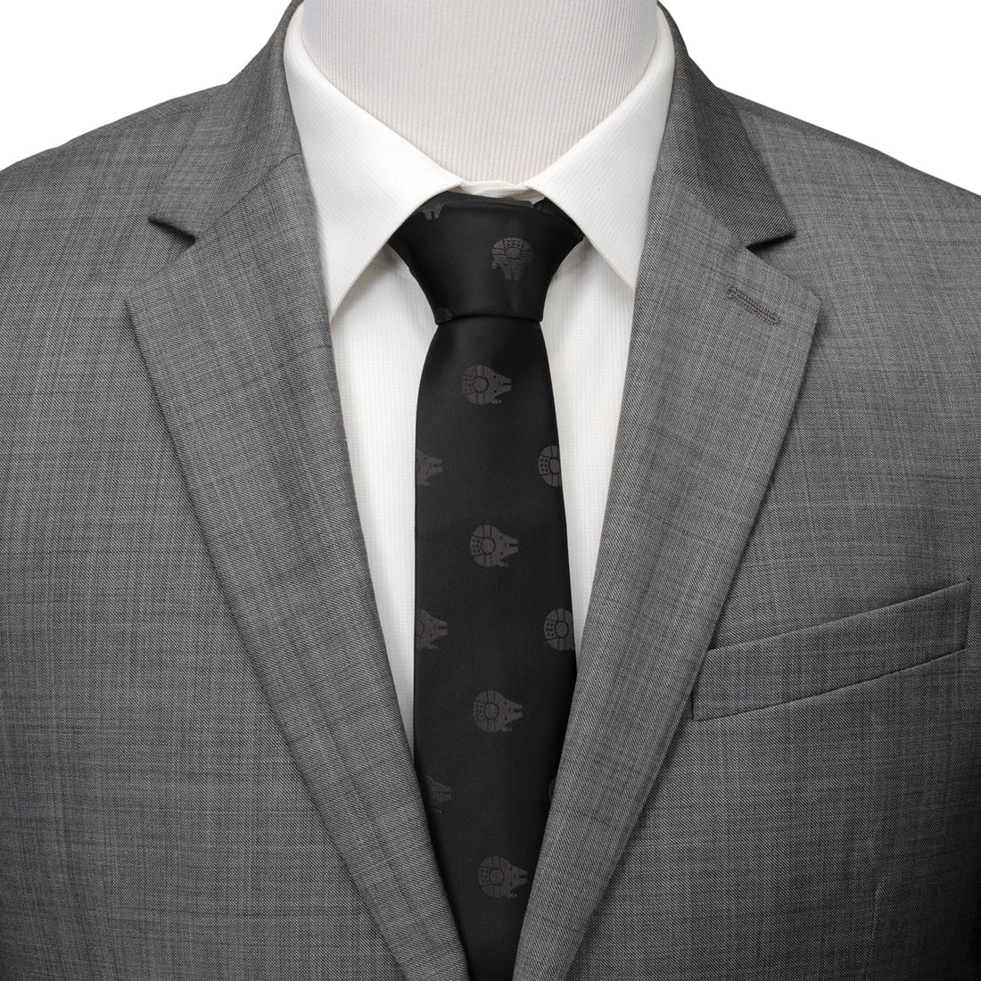 Star Wars Millennium Falcon Black Tonal Tie  DestGlow