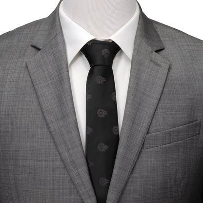 Star Wars Millennium Falcon Black Tonal Tie