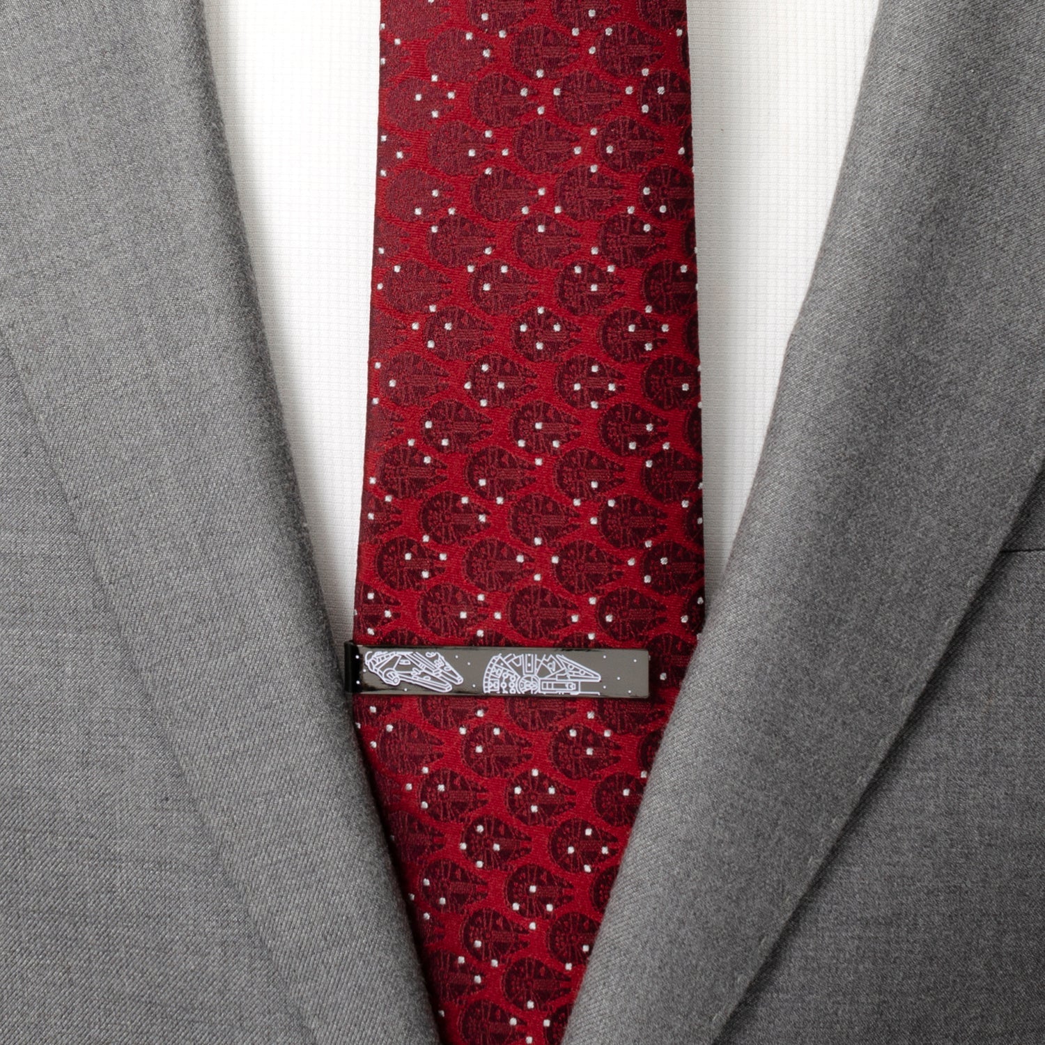 Star Wars Millennium Falcon Black and White Tie Bar by Cufflinks.com
