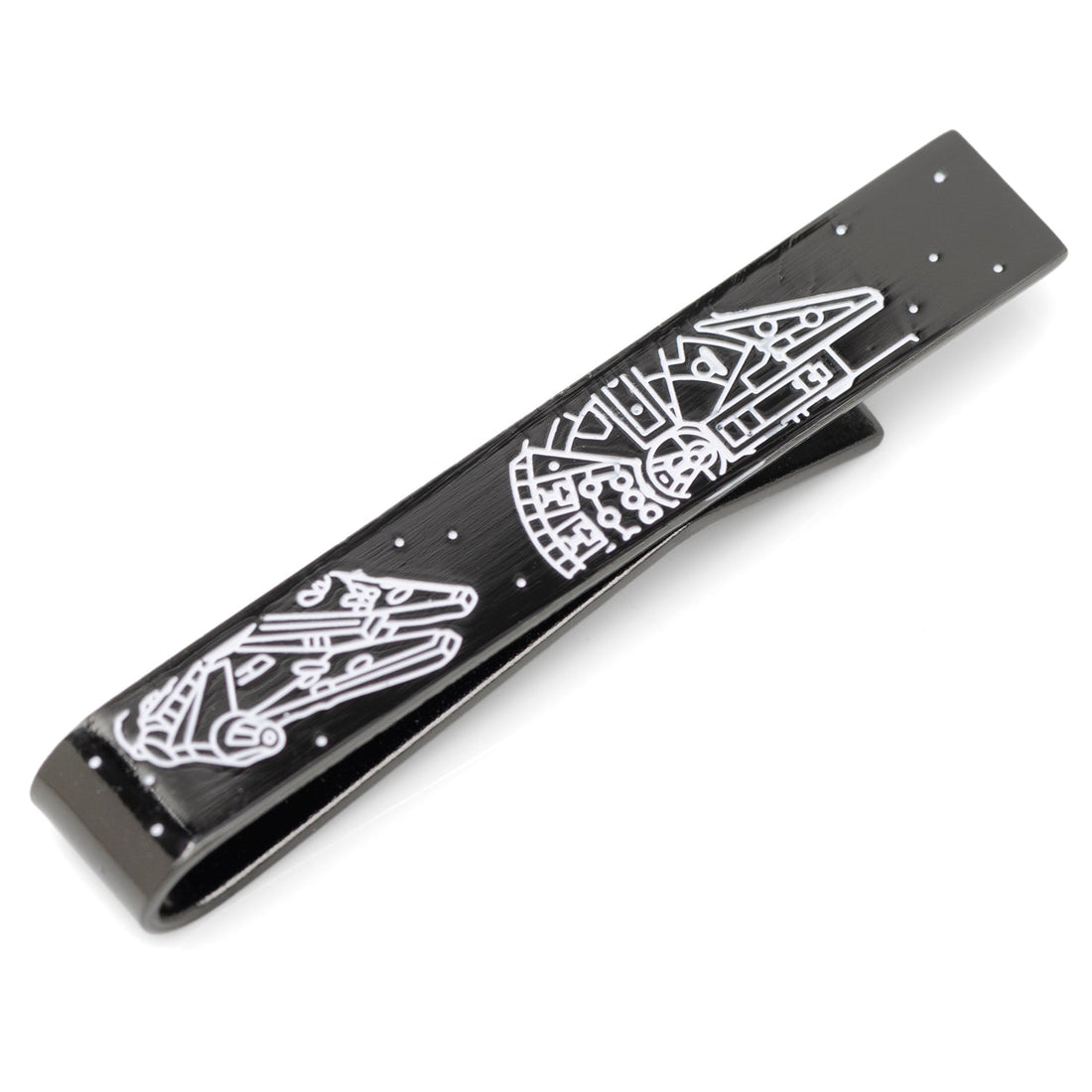 Star Wars Millennium Falcon Black and White Tie Bar by Cufflinks.com