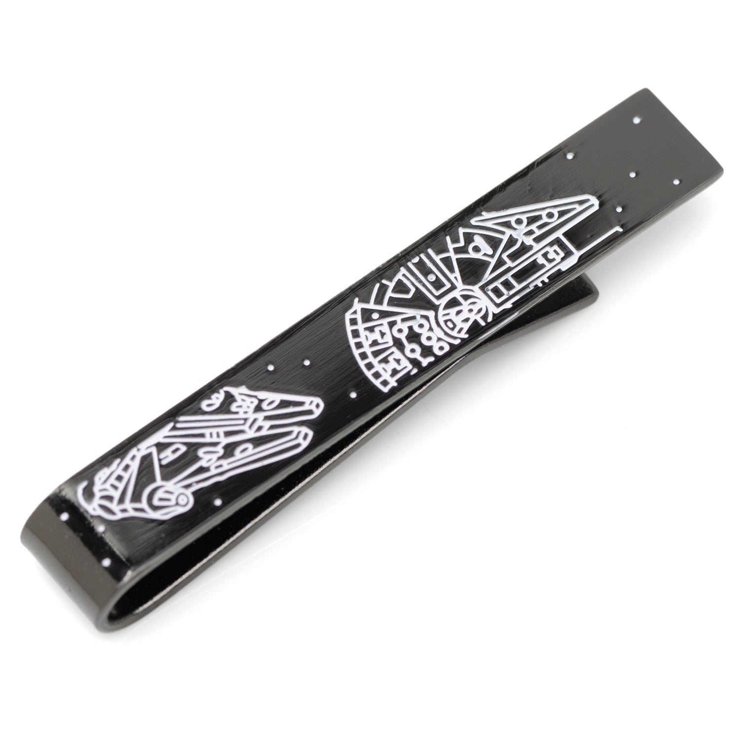 Star Wars Millennium Falcon Black and White Tie Bar by Cufflinks.com