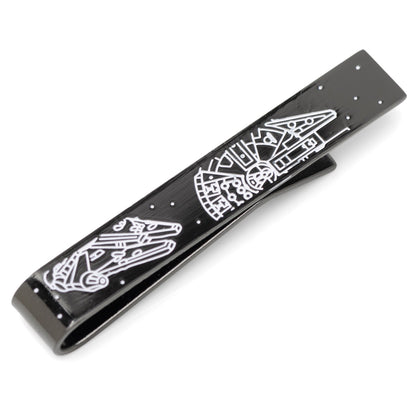 Star Wars Millennium Falcon Black and White Tie Bar by Cufflinks.com