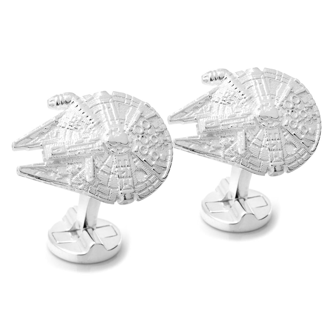 Star Wars Millennium Falcon Sterling Silver 3D Cufflinks by Cufflinks.com