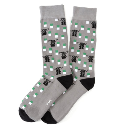 Star Wars Mandalorian Dress Socks 3-Pack and Mythosaur Lapel Pin Gift Set by Cufflinks.com