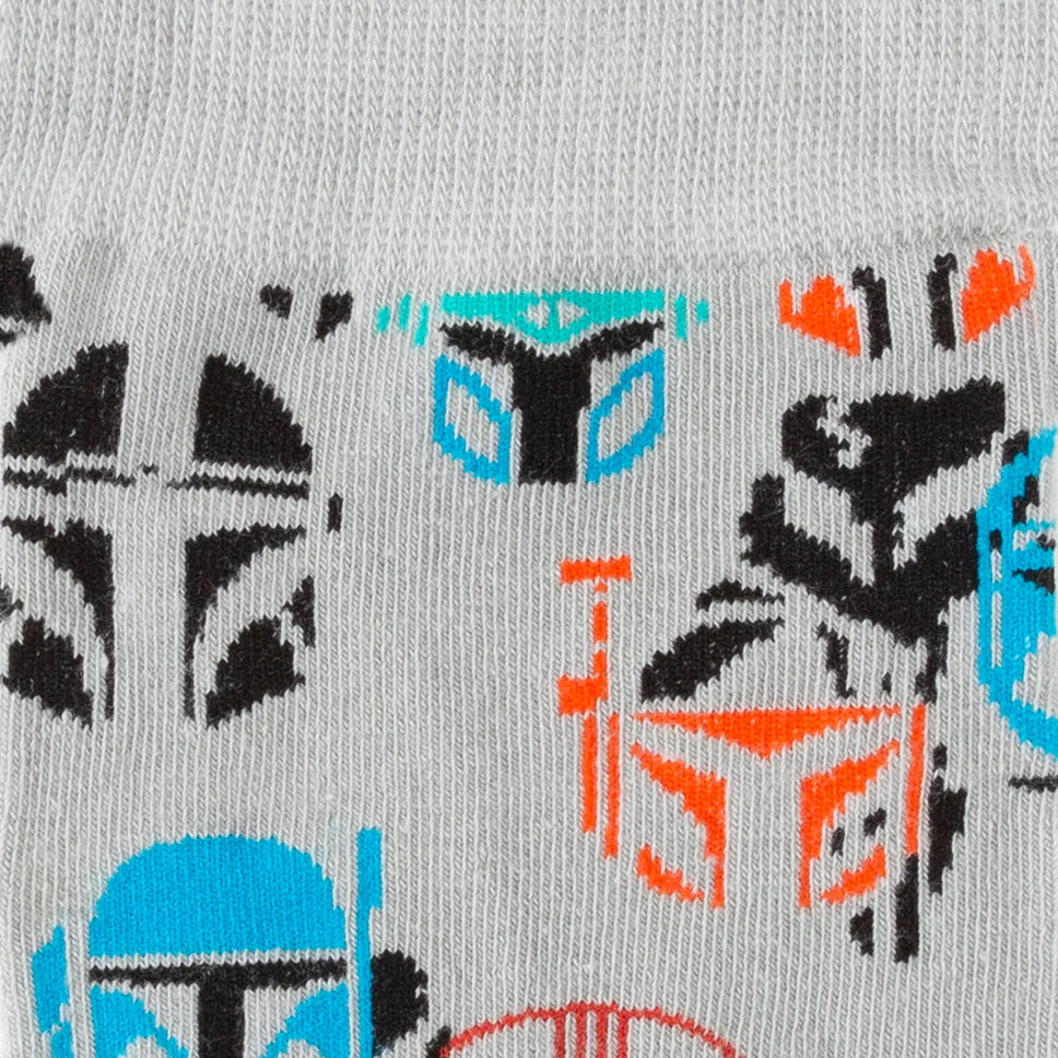 Star Wars Mandalorian and Mythosaur Multicolored Gray Dress Socks and Lapel Pin Gift Set 