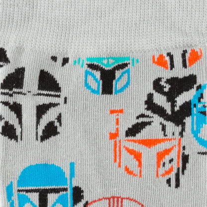 Star Wars Mandalorian and Mythosaur Multicolored Gray Dress Socks and Lapel Pin Gift Set 
