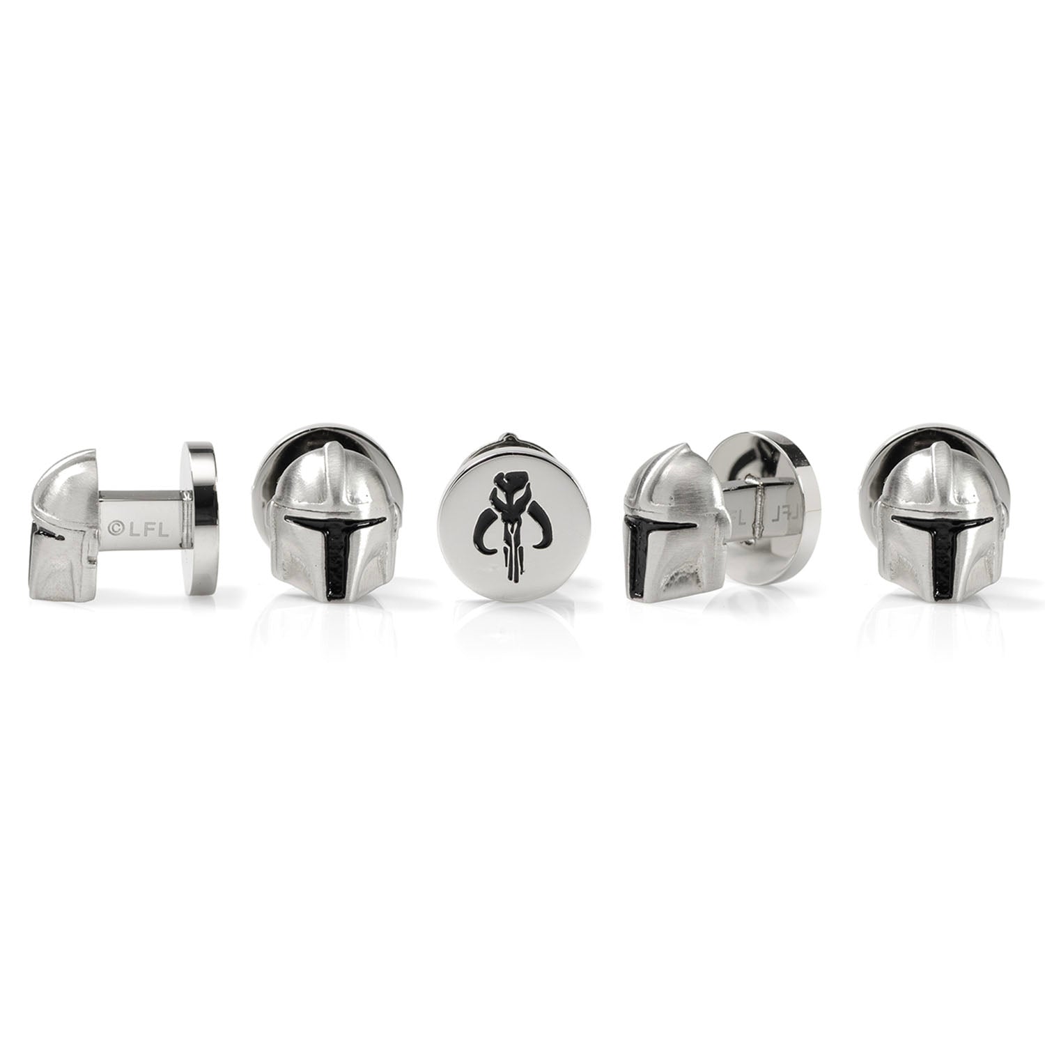 3D Mandalorian Helmet Studs by Cufflinks.com