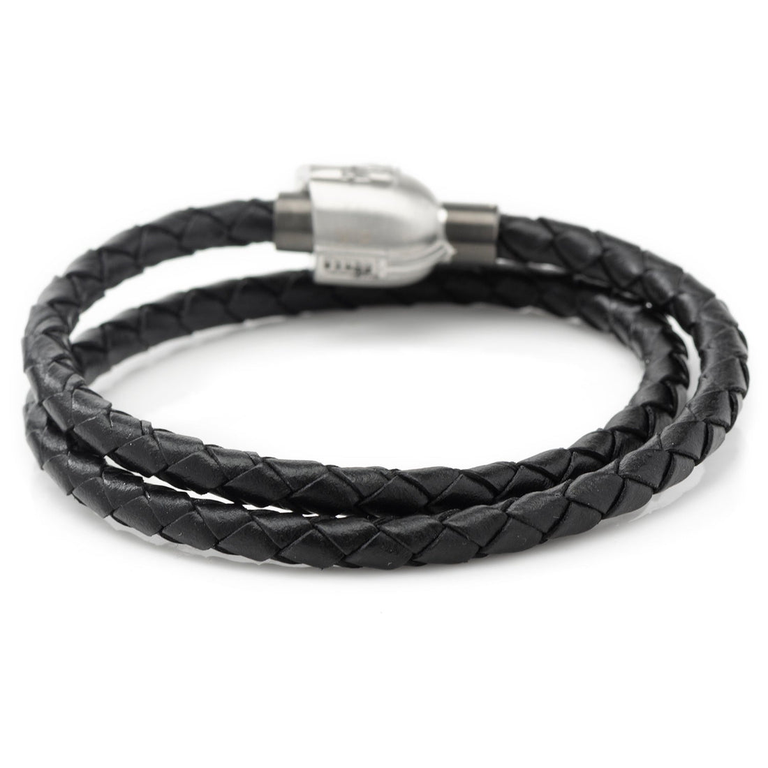 Star Wars Mandalorian Double Wrap Stainless Steel Black Bracelet by Cufflinks.com