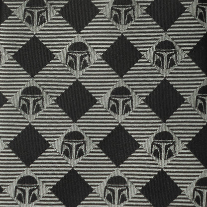 Star Wars Mandalorian Black and Gray Plaid Tie by Cufflinks.com