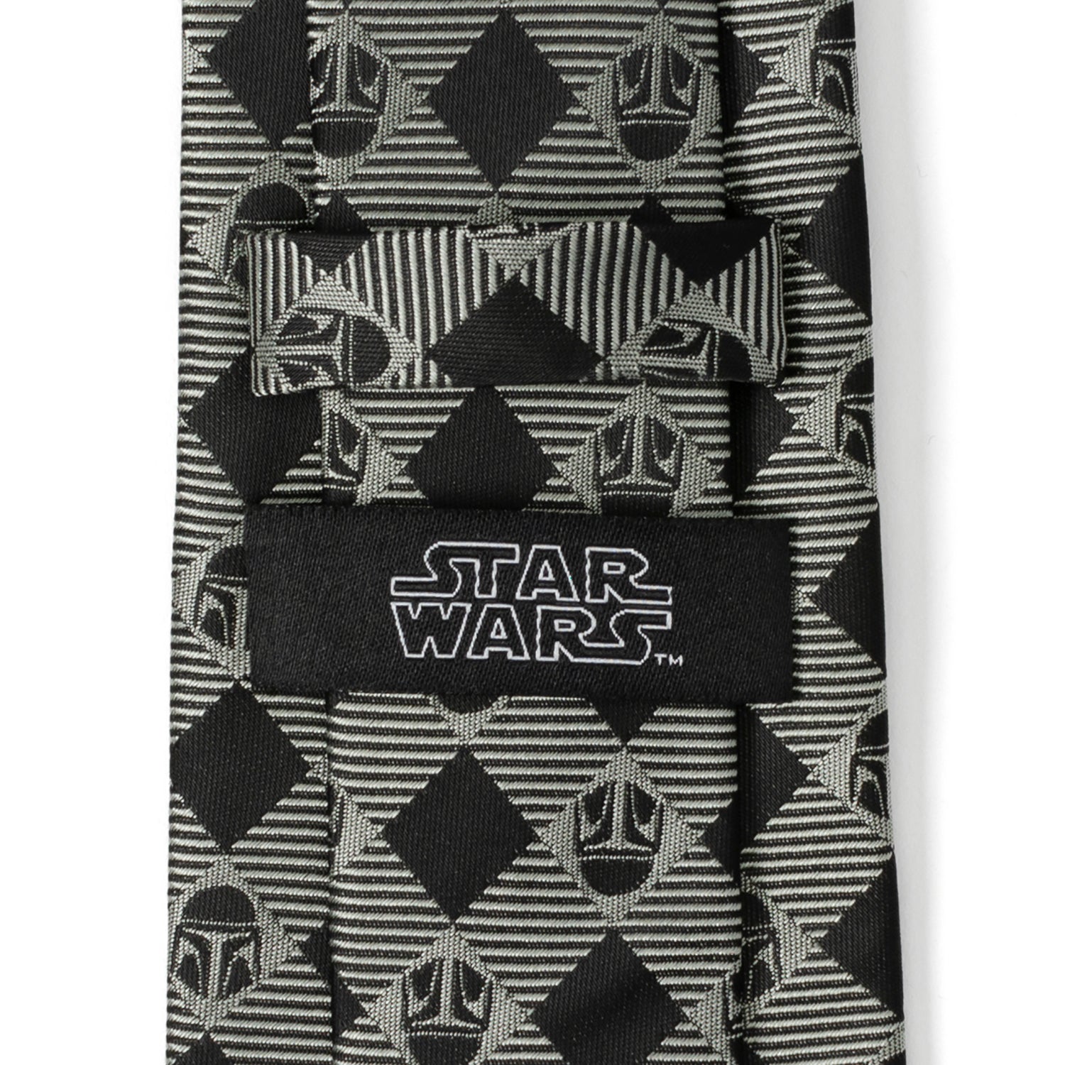 Star Wars Mandalorian Black and Gray Plaid Tie by Cufflinks.com