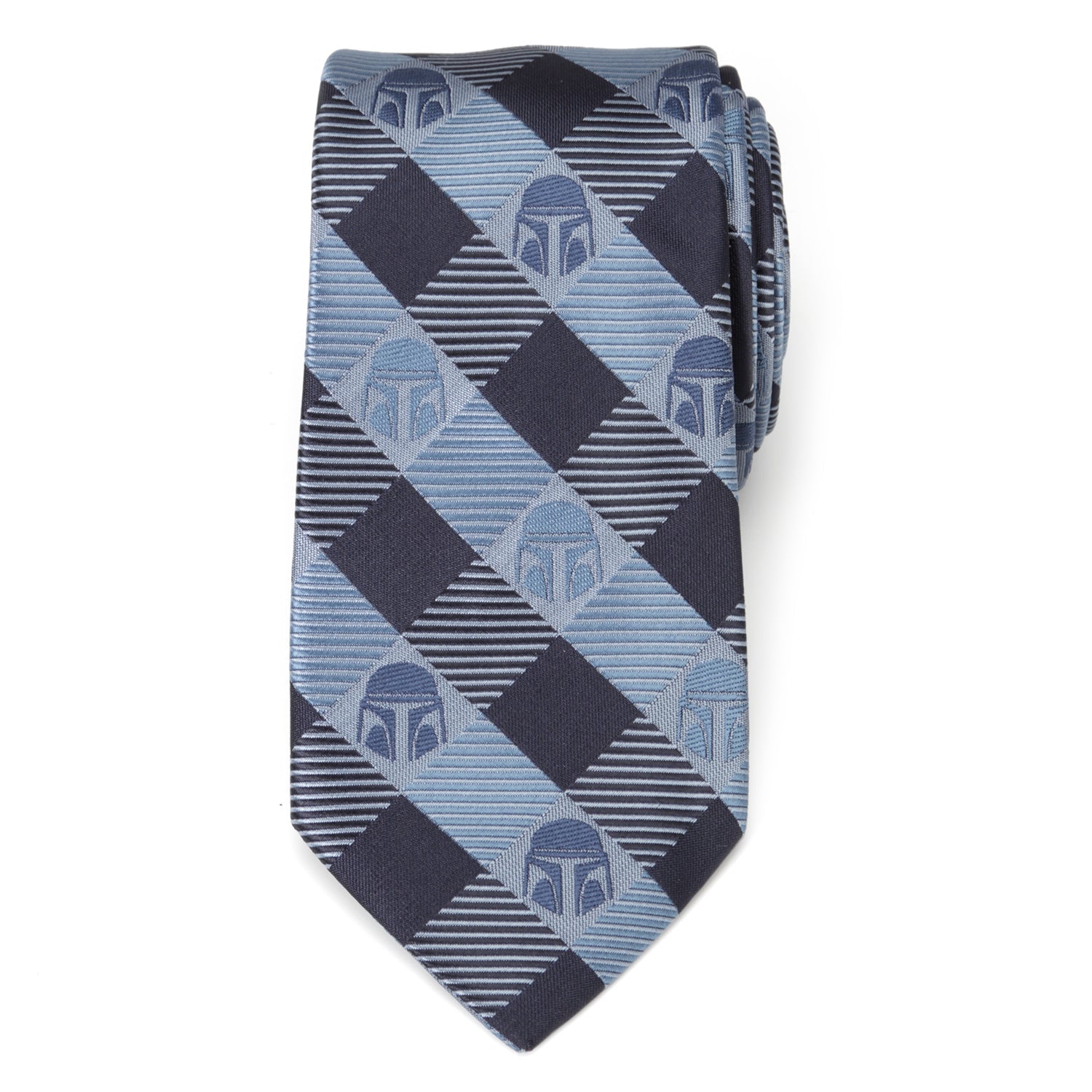 Star Wars Mandalorian Blue and Black Plaid Tie by Cufflinks.com