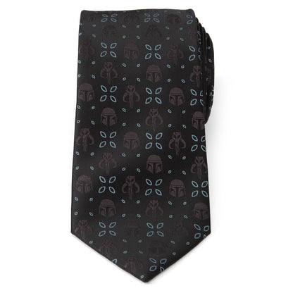 Star Wars Mandalorian Motif Black Tie by Cufflinks.com