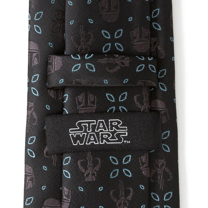 Star Wars Mandalorian Motif Black Tie by Cufflinks.com