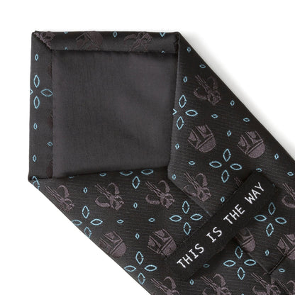 Star Wars Mandalorian Motif Black Tie by Cufflinks.com