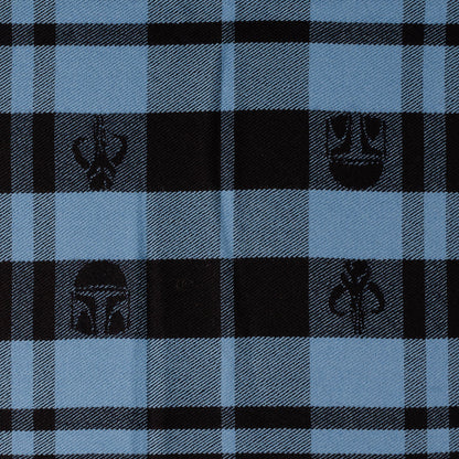 Star Wars Mandalorian Blue Tartan Scarf by Cufflinks.com
