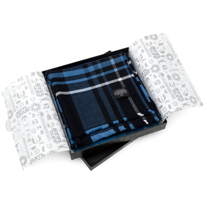 Star Wars Mandalorian Blue Tartan Scarf by Cufflinks.com