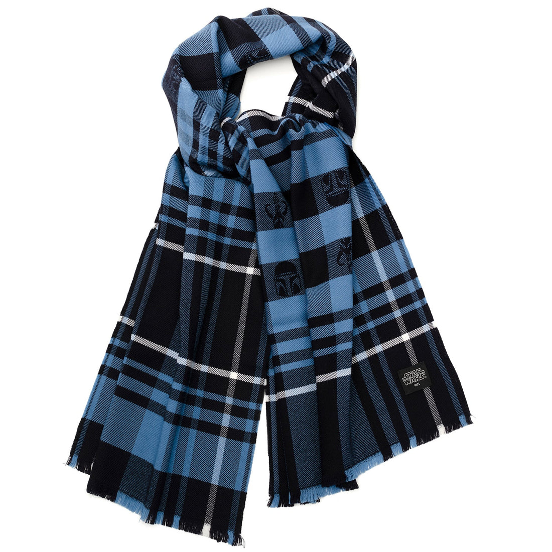 Star Wars Mandalorian Blue Tartan Scarf by Cufflinks.com