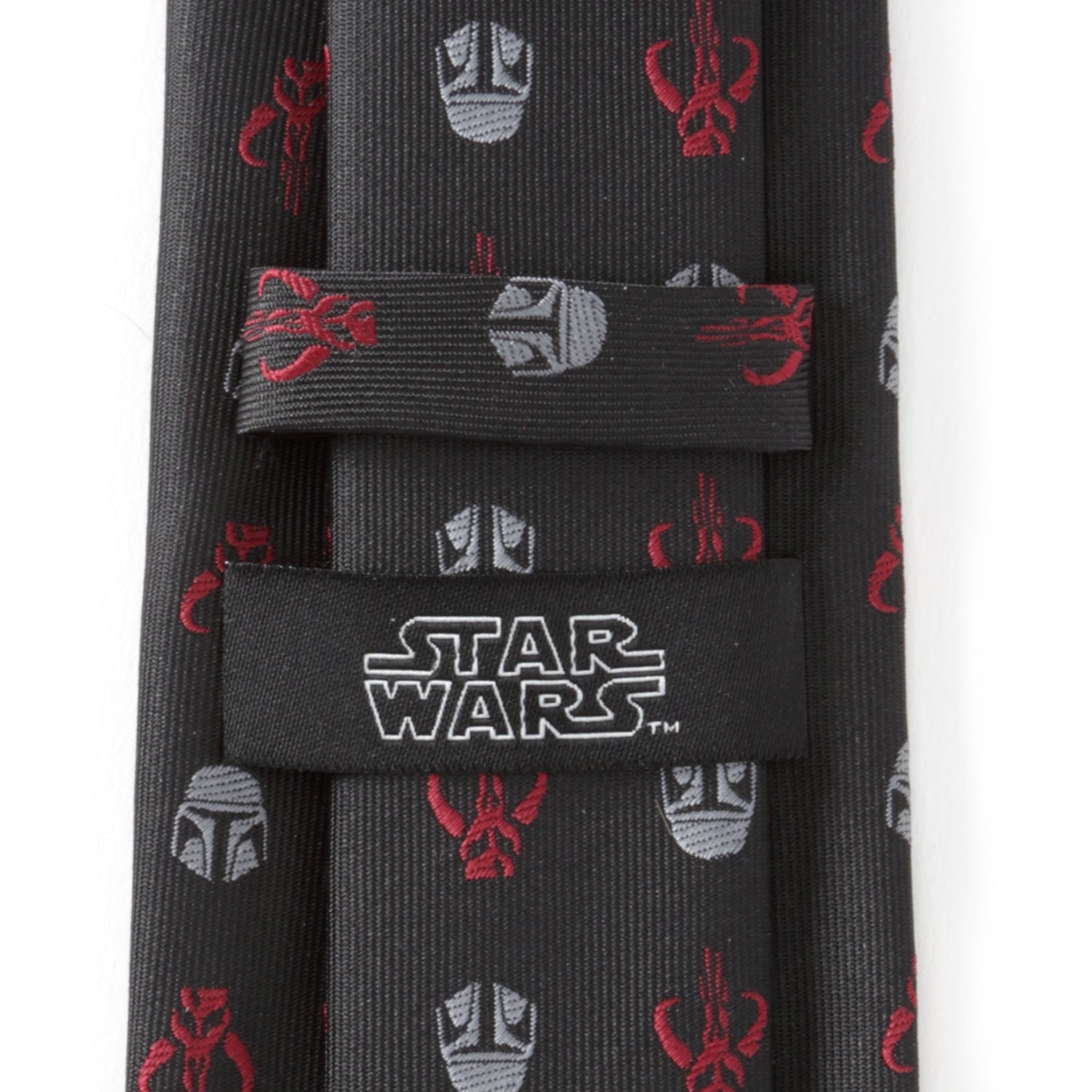 Star Wars Mandalorian and Mythosaur Red and Black Tie by Cufflinks.com