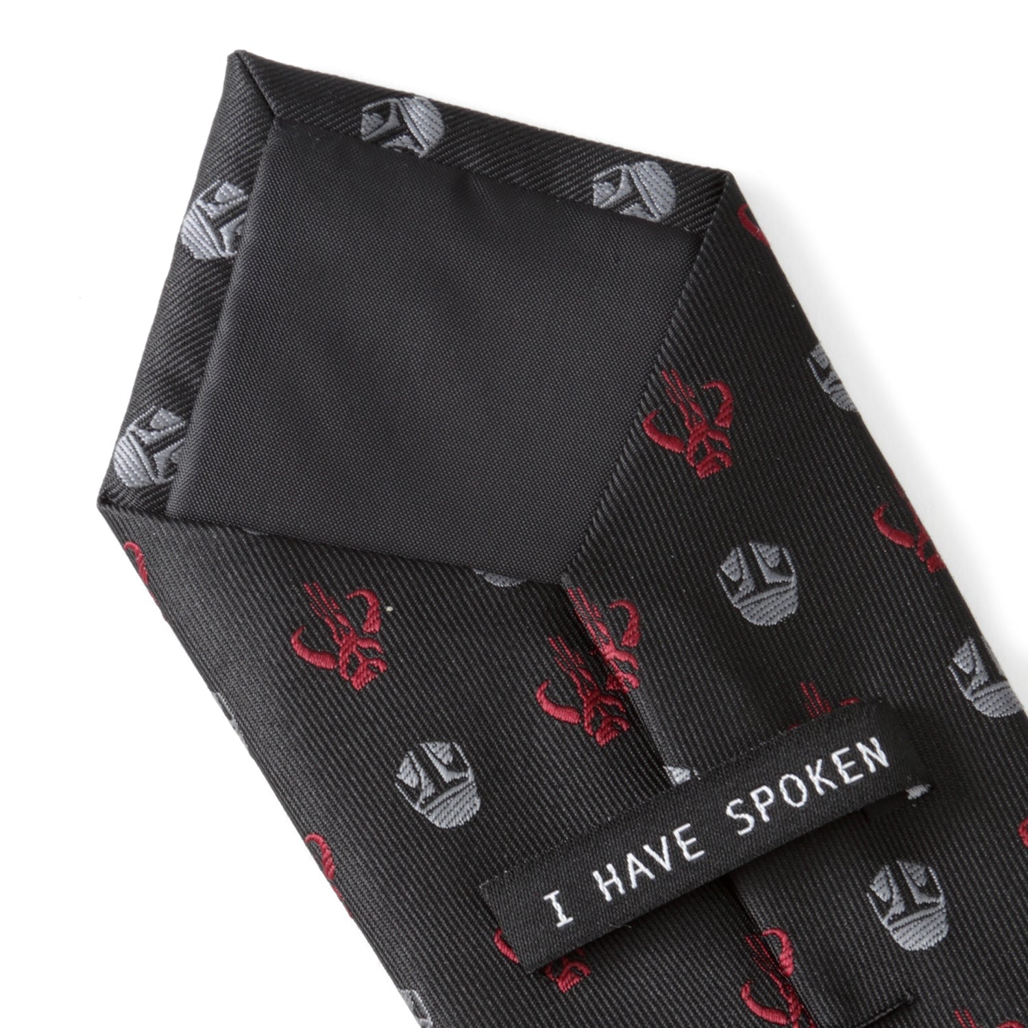 Star Wars Mandalorian and Mythosaur Red and Black Tie by Cufflinks.com