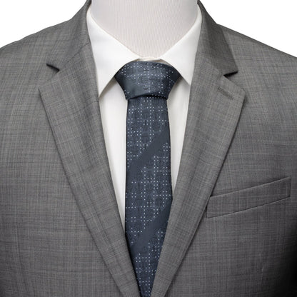 Star Wars Mandalorian Blue Dotted Striped Tie by Cufflinks.com
