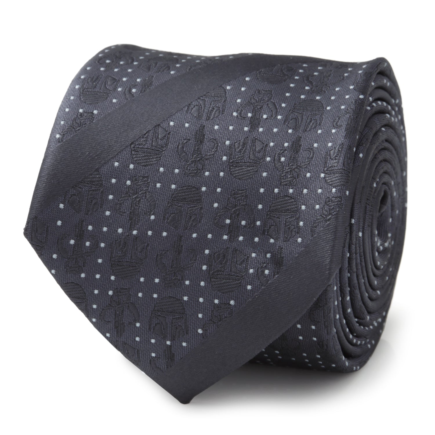 Star Wars Mandalorian Blue Dotted Striped Tie by Cufflinks.com
