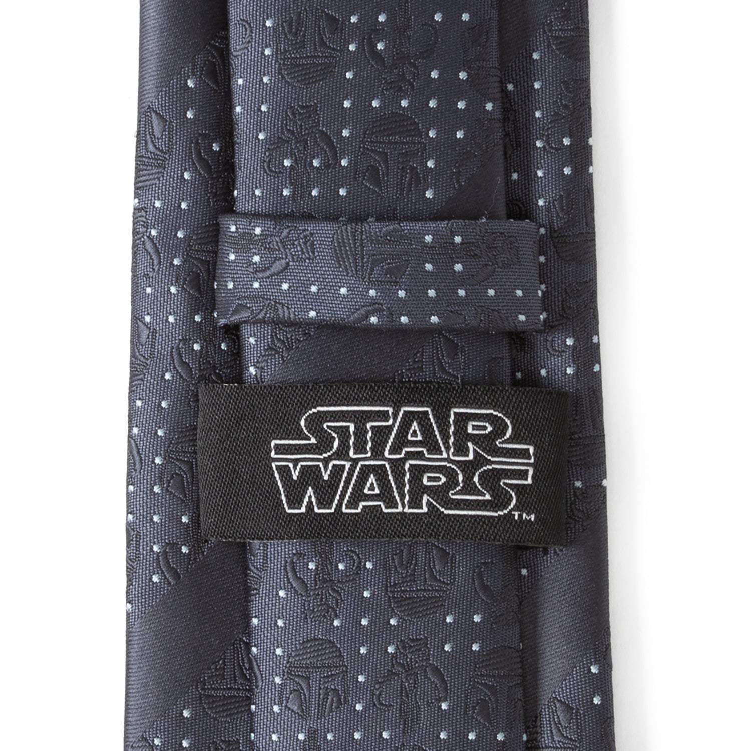Star Wars Mandalorian Blue Dotted Striped Tie by Cufflinks.com