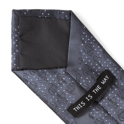 Star Wars Mandalorian Blue Dotted Striped Tie by Cufflinks.com